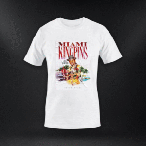 Miami Kingpins Poster Tee – Docuseries Tribute | Available in Black or White